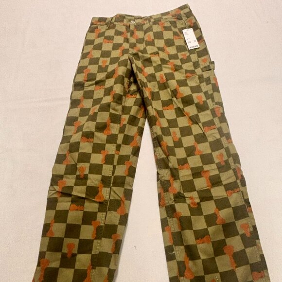 ~~NWT NEW Urban Outfitters BDG Leila Carpenter Pants Chess Board Checkered 26 - Picture 1 of 5